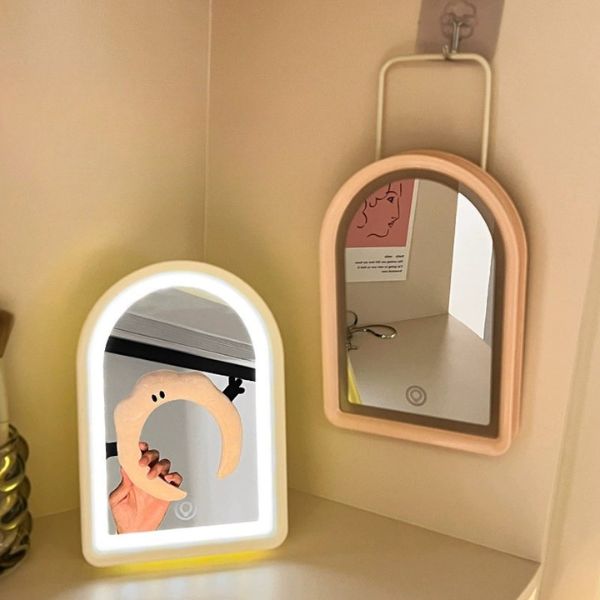 [ Set 2 Cái ] Gương Led Để Bàn - 95677