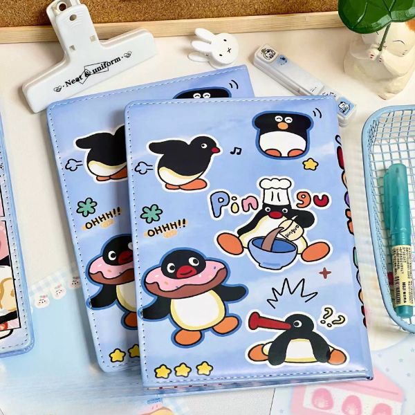[ Set 5 Quyển ] Sổ Nhật Ký Penguin [ A5 - Bìa Da - Giấy Hoạ Tiết ] - 16321