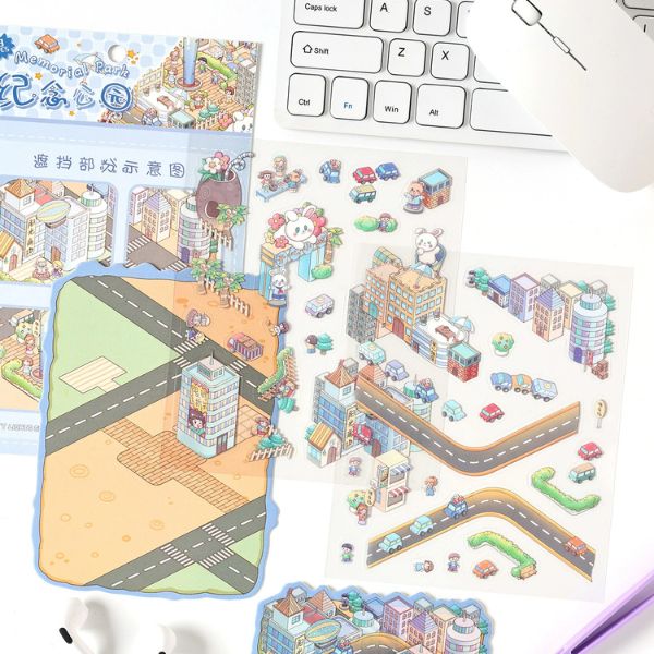[ Set 12 Túi ] Sticker Trang Trí 3D - 17578