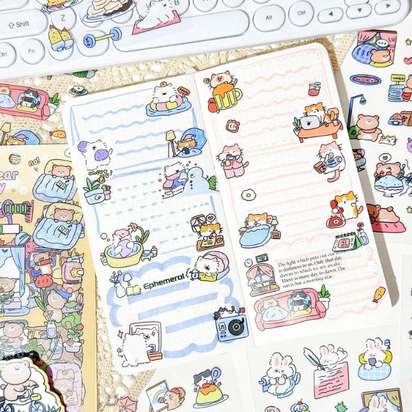 [ Set 12 Túi ] Sticker Cute [ 1 Túi 4 Tấm ] - 17580