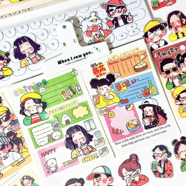 [ Set 12 Túi ] Sticker Vintage [ 1 Túi 40 Miếng ] - 17581