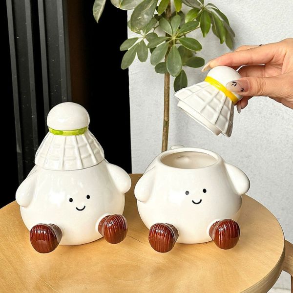 [ Set 2 Cái ] Ly Cốc Sứ + Thìa [ 400ml ] - 17894