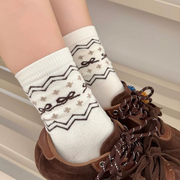 [ Set 5 Đôi ] Vớ Dài [ Cotton / Có Tag Treo ] - 18041