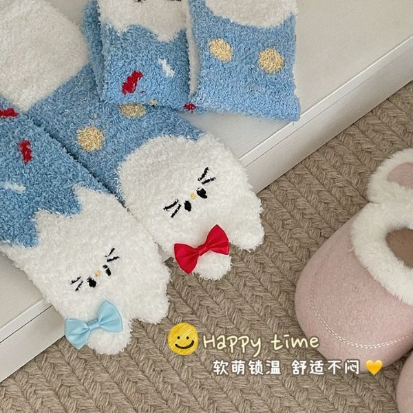 [ Set 5 Đôi ] Vớ Dài Mùa Đông Hello Kitty [ Cotton / Có Tag Treo ] - 18044