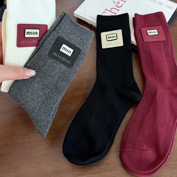 [ Set 5 Đôi ] Vớ Dài [ Cotton / Có Tag Treo ] - 18047