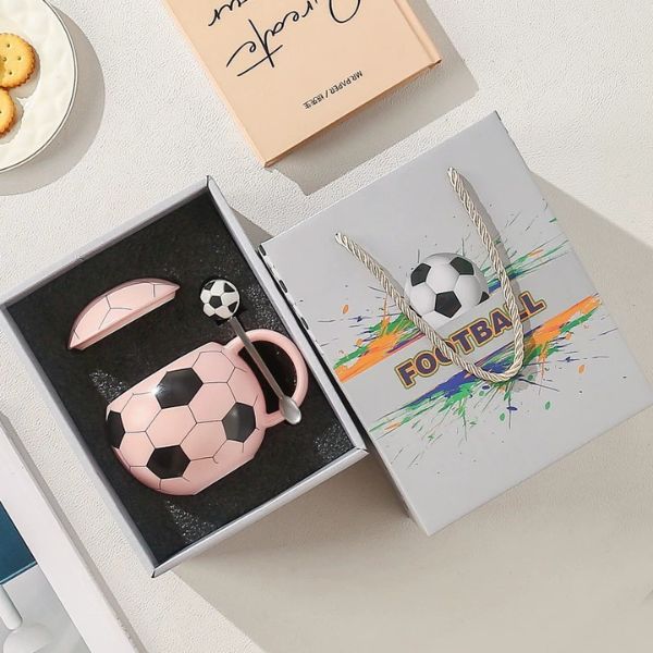 [ Set 2 Bộ ] Ly Cốc Sứ + Nắp + Thìa [ Hộp Đẹp ] - 18105