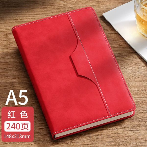 [ Set 2 Quyển ] Sổ Bìa Da Có Ngăn Đựng Bút [ A5 - 240 Trang ] - 18120