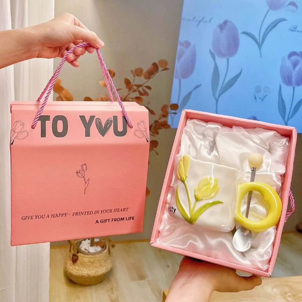 [ Set 2 Cái ] Ly Cốc Sứ [ Hộp Quà Đẹp ] - 18393