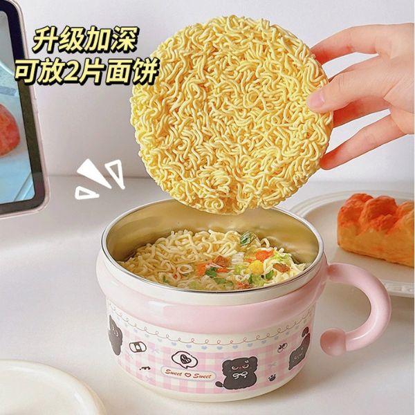 [ Set 2 Cái ] Tô Ăn Mỳ Inox 304 - 18409