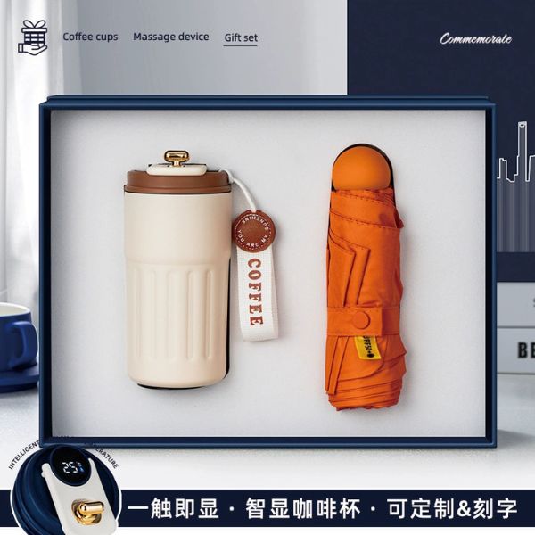 [ Bộ Quà Tặng ] Cốc Inox 316 / Dù Mini Bỏ Túi - 18420