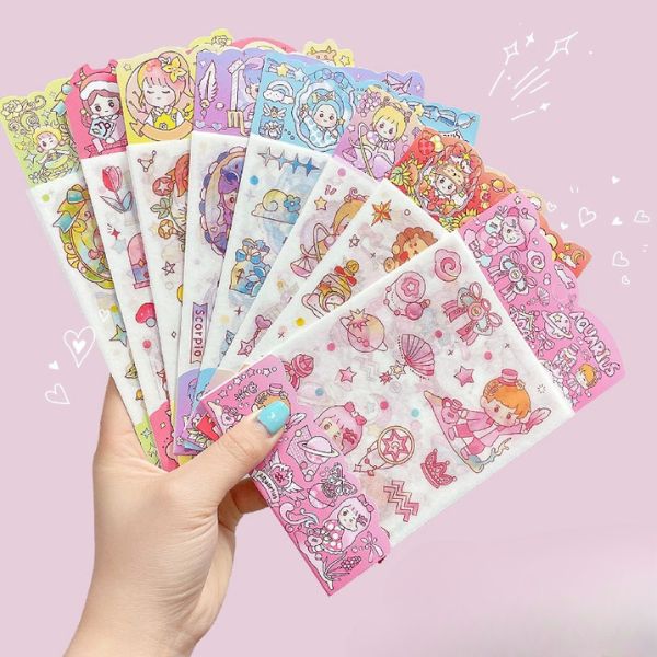 [ Set 12 Túi ] Sticker 12 Cung Hoàng Đạo [ Túi 4 Tấm ] - 18517