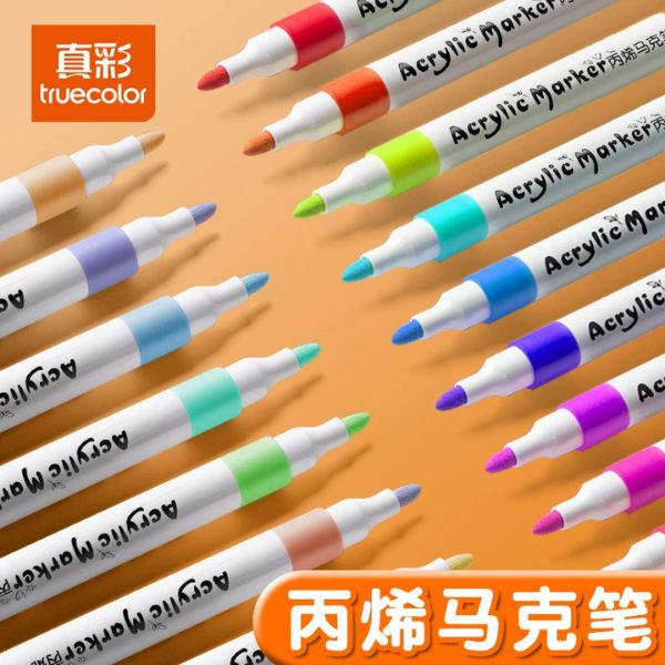 [ Set 5 Hộp ] Bút Lông Màu Acrylic Truecolor [ Khô Nhanh / Không Lem / Vẽ Nhiều Bề Mặt /12-24-36-48 Màu ] - 19226