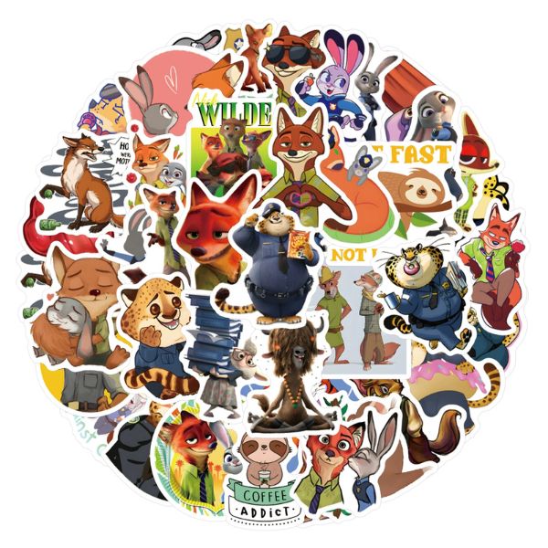 [ Set 10 Túi ] Sticker PVC Zootopia - 19786