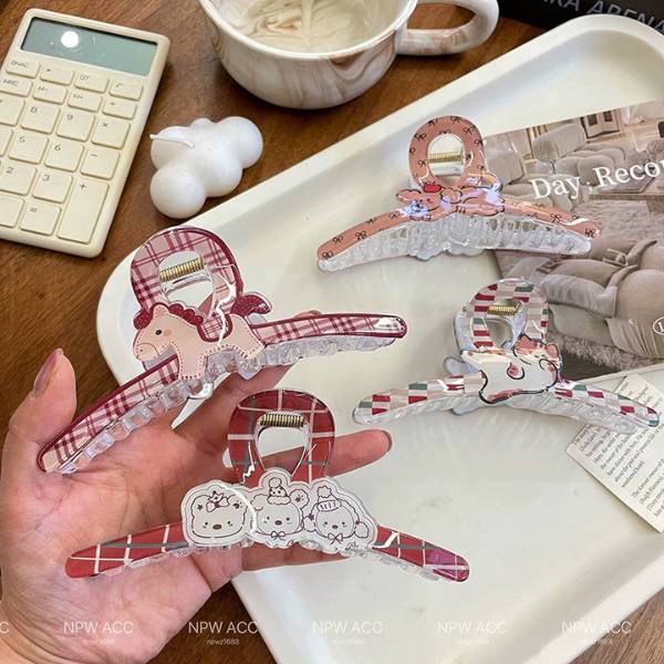 [ Set 12 Cái ] Kẹp Tóc [ Acrylic / 13cm ] - 19803