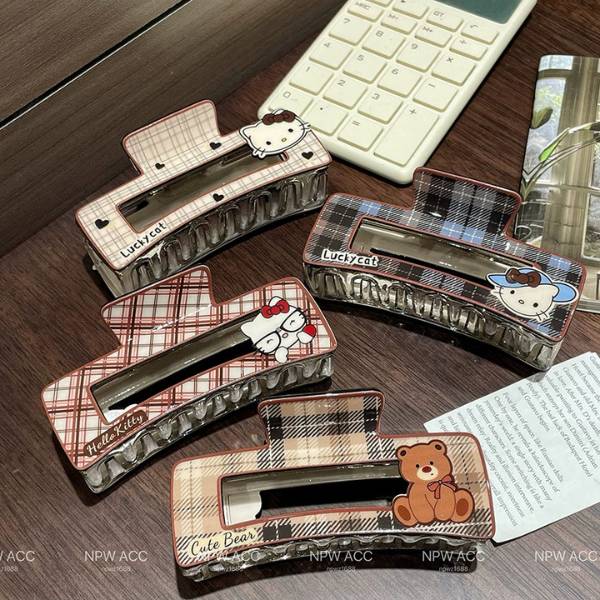 [ Set 12 Cái ] Kẹp Tóc Hello Kitty [ Acrylic / 12-13cm ] - 19805