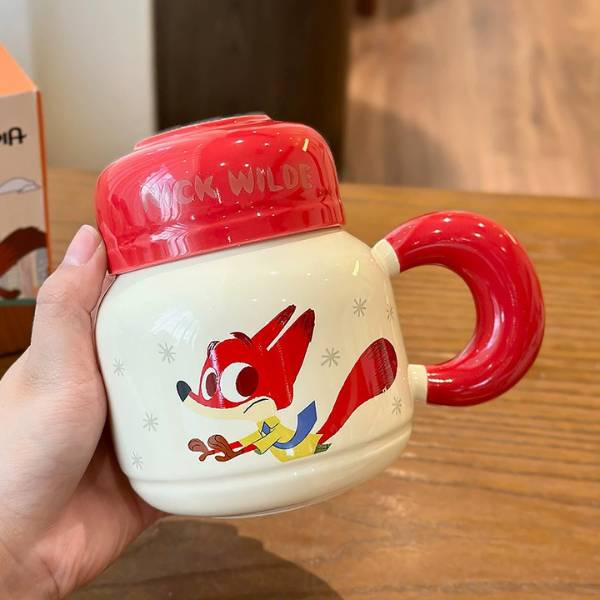 [ Set 2 Cái ] Cốc Sứ 520ml Zootopia [ Hộp Màu ] - 19883