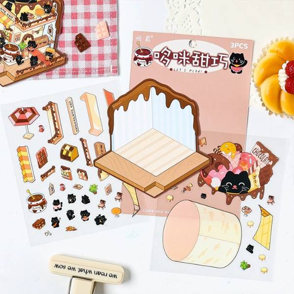 [ Set 12 Túi ] Sticker Trang Trí 3D - 19991