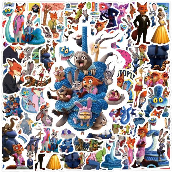 [ Set 10 Túi ] Sticker PVC Zootopia [ 65 Miếng ] - 20174
