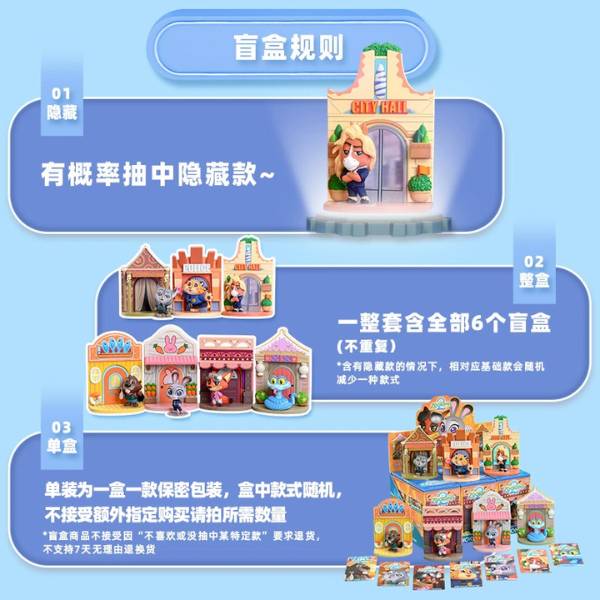 [ Set 6 Hộp ] Blind Box Zootopia - 20209