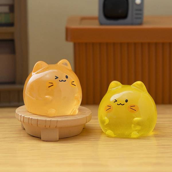 [ Set 50 Cái ] Charm Mèo 3D Dạ Quang - 20229