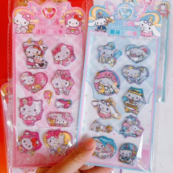 [ Hộp 24 Túi ] Sticker 3D Sanrio [ Có Nước + Kim Tuyến ] - 20312