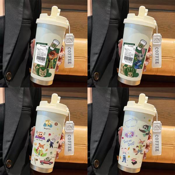 [ Set 2 Cái ] Bình Giữ Nhiệt Zootopia [ 520ml / Inox 316 ] - 20311