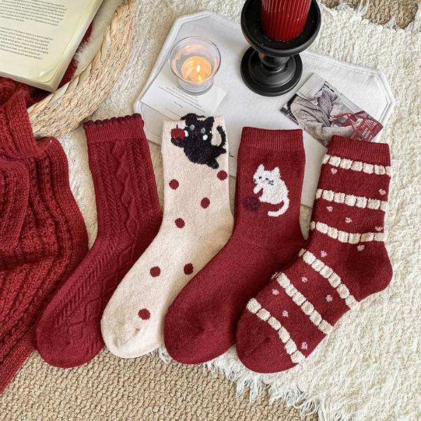 [ Set 8 Đôi ] Vớ Len Dài [ Len ] - 20410