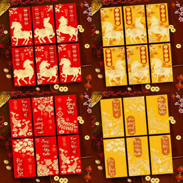 [ Set 100 Xấp ] Lì Xì [ Xấp 6 Cái / Size To ] - 20613