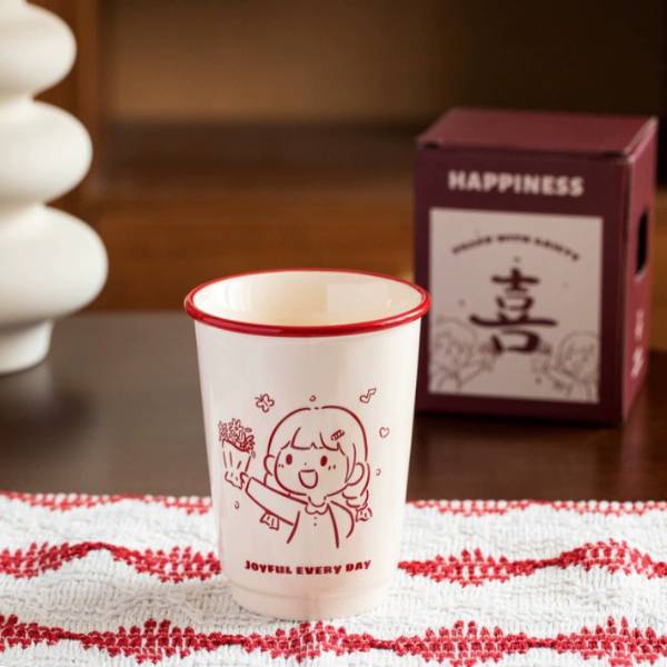 [ Set 2 Cái ] Cốc Sứ [ Hộp Màu ] - 21275