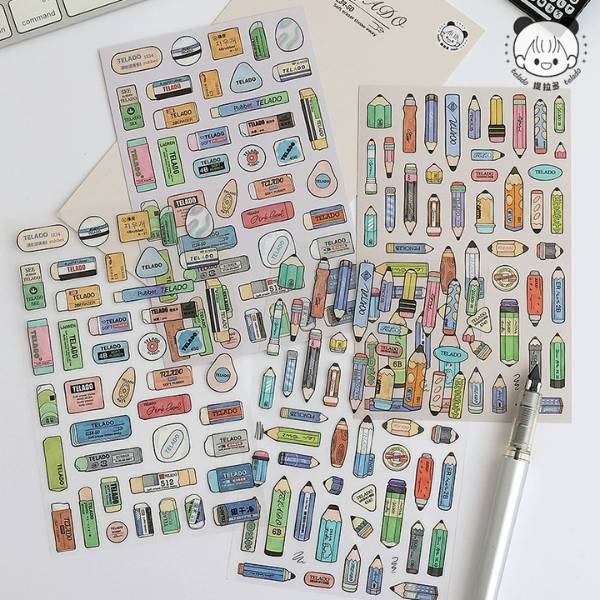 [ Set 6 Túi ] Sticker [ Túi 4 Tấm ] - 21586