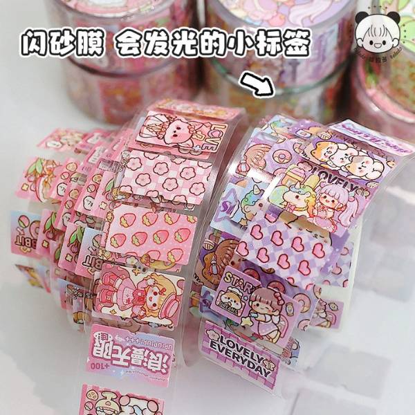 [ Set 12 Cuộn ] Washi Tape Sticker [ 150 Nhãn ] - 21584
