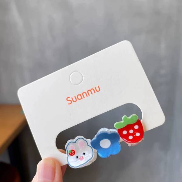 [ Set 12 Vỉ ] Kẹp Tóc [ Vỉ 3 Cái ] - 21734