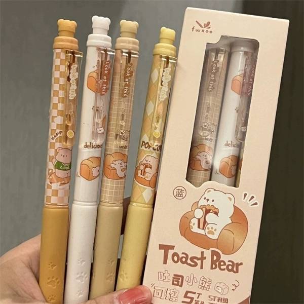 [ Set 5 Hộp ] Bút Bi Xoá Được [ 0.5mm / Đen / Hộp 4 Cây ] - 21837