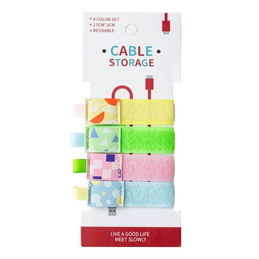 [ Set 10 Vỉ ] Dây Buộc Cáp Sạc [ Vỉ 4 Cái ] - 22406