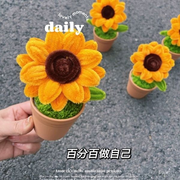 [ Set 10 Chậu + Túi ] Hoa Gerbera Kẽm Nhung - 18184