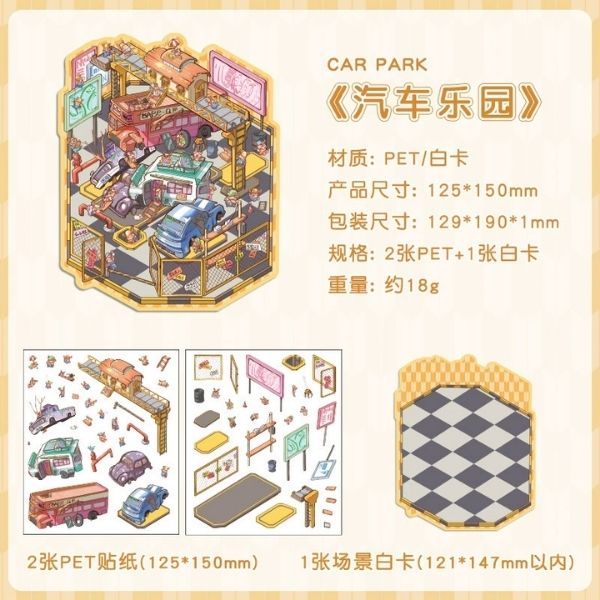 [ Set 50 Túi ] Sticker Trang Trí 3D / Hơn 50 Mẫu [ 13*19cm ] - 18516