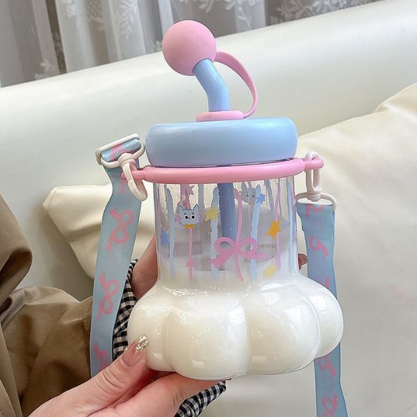 [ Set 2 Cái ] Bình Nước Chân Mèo [ 1000ml ] - 922971