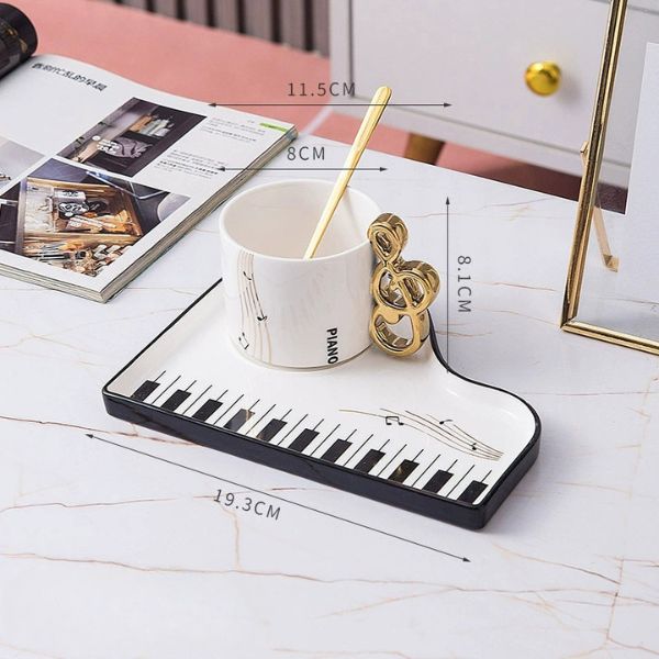 [ Set 2 Cái ] Ly Cốc Sứ [ Hộp Đẹp - Kèm Đĩa Lót Như Ảnh ] - 935408