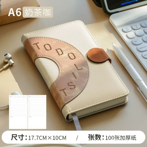 [ Set 4 Quyển ] Sổ Tay Kế Hoạch [ A6 - Bìa Da - Giấy 100G ] - 16323