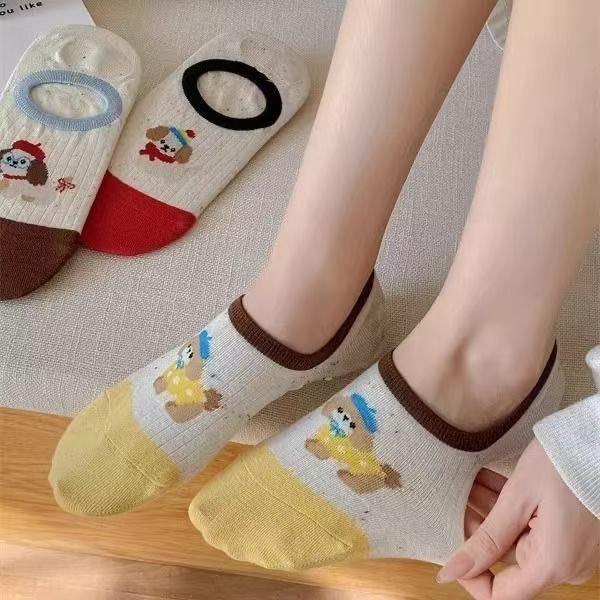 [ Set 12 Đôi ] Vớ Ngắn [ Chống Trượt - Polyester Mỏng ] - 16369