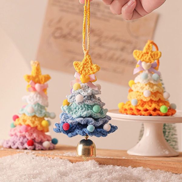 [ Set 5 Cái ] Móc Khoá Cây Thông Noel Len - 17681