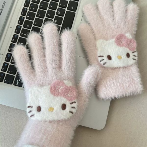 [ Set 6 Đôi ] Găng Tay Len Hello Kitty- 18083