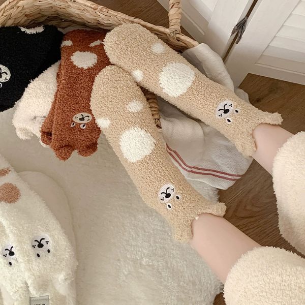 [ Set 5 Đôi ] Vớ Dài Mùa Đông [ Polyester / Có Tag Treo ] - 18059