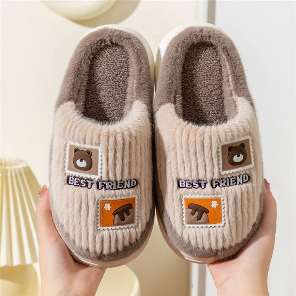 [ Set 2 Đôi ] Dép Bông - Đế Chống Trượt [ Size 32 Đến 41 ] - 18352