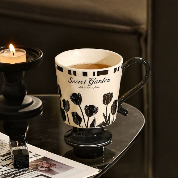 [ Set 2 Cái ] Ly Cốc Sứ + Thìa - 18481