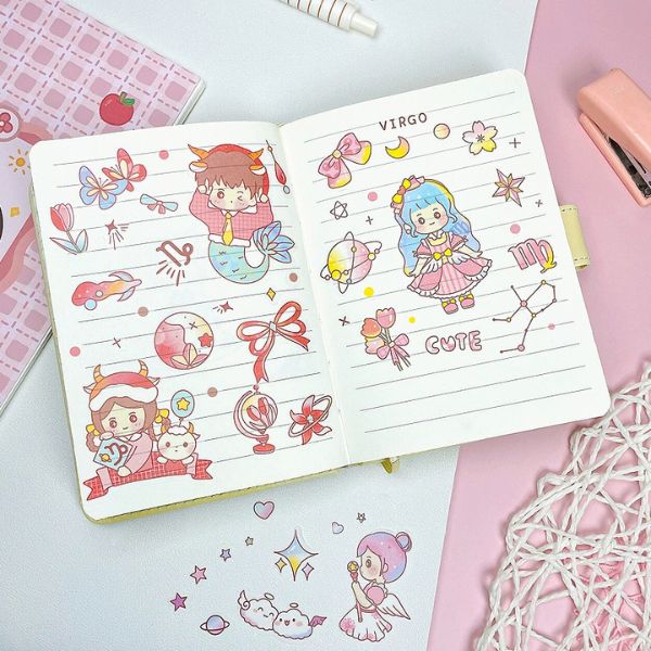 [ Set 12 Túi ] Sticker 12 Cung Hoàng Đạo [ Túi 4 Tấm ] - 18517