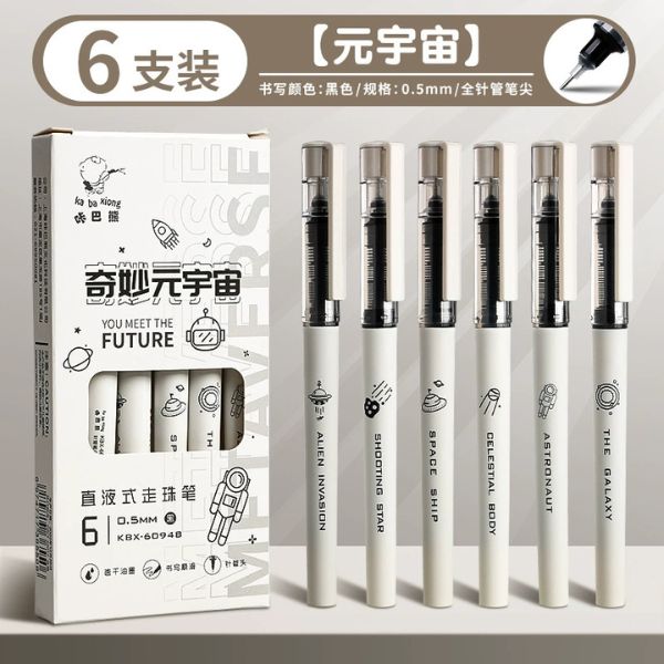 [ Set 5 Hộp ] Bút Bi Gel [ 0.5mm / Đen / Hộp 6 Cây ] - 18507