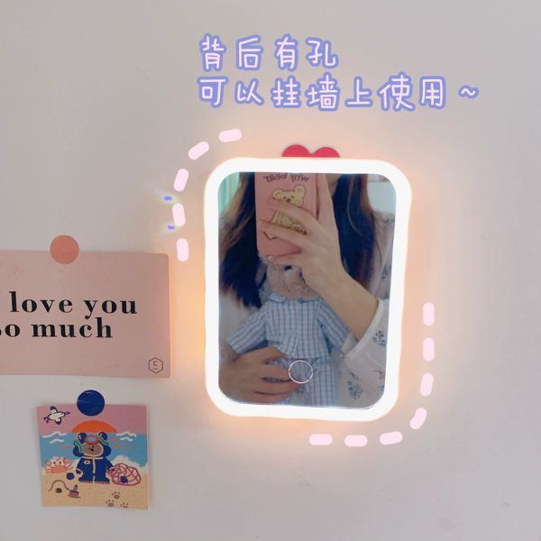 [ Set 2 Cái ] Gương LED Để Bàn [ 12.8*7*17.3cm ] - 19254