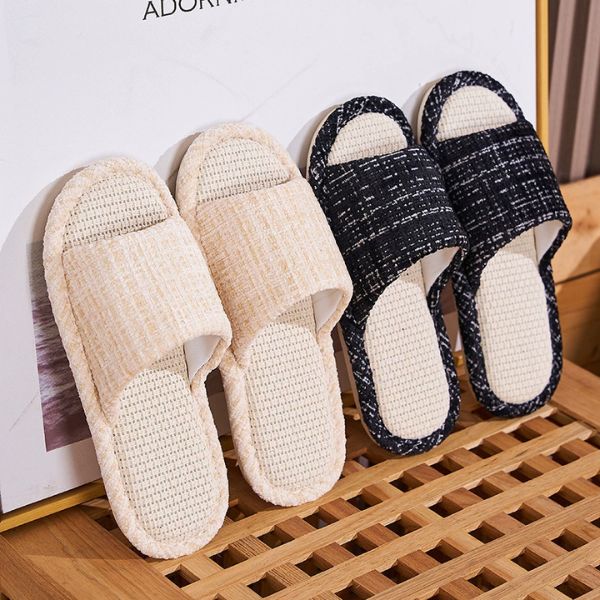 [ Set 2 Đôi ] Dép Vải Lanh [ Size : 36 > 45 / Đi Trong Nhà Không Tiếng Động ] - 19506