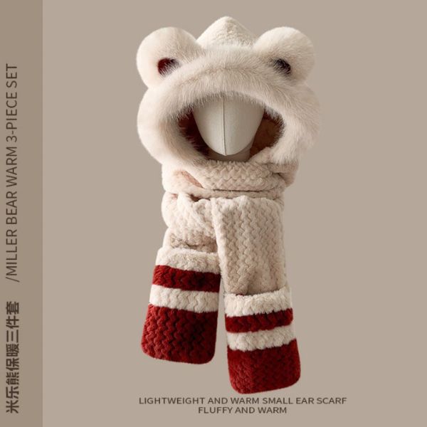 [ Set 2 Bộ 3 Món ] Nón Len / Khăn Choàng Cổ / Găng Tay - 19663